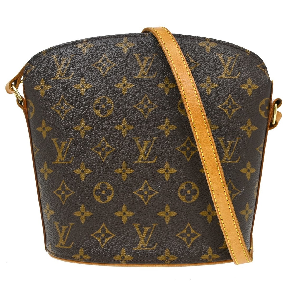 Louis Vuitton Drouot Monogram Canvas Crossbody Bag M51290: Louis Vuitton Drouot Monogram Canvas Crossbody Bag M51290 Vintage Louis Vuitton Drouot shoulder/crossbody bag in Monogram canvas and leather, made in France. It features a zipper closure, adjustable s