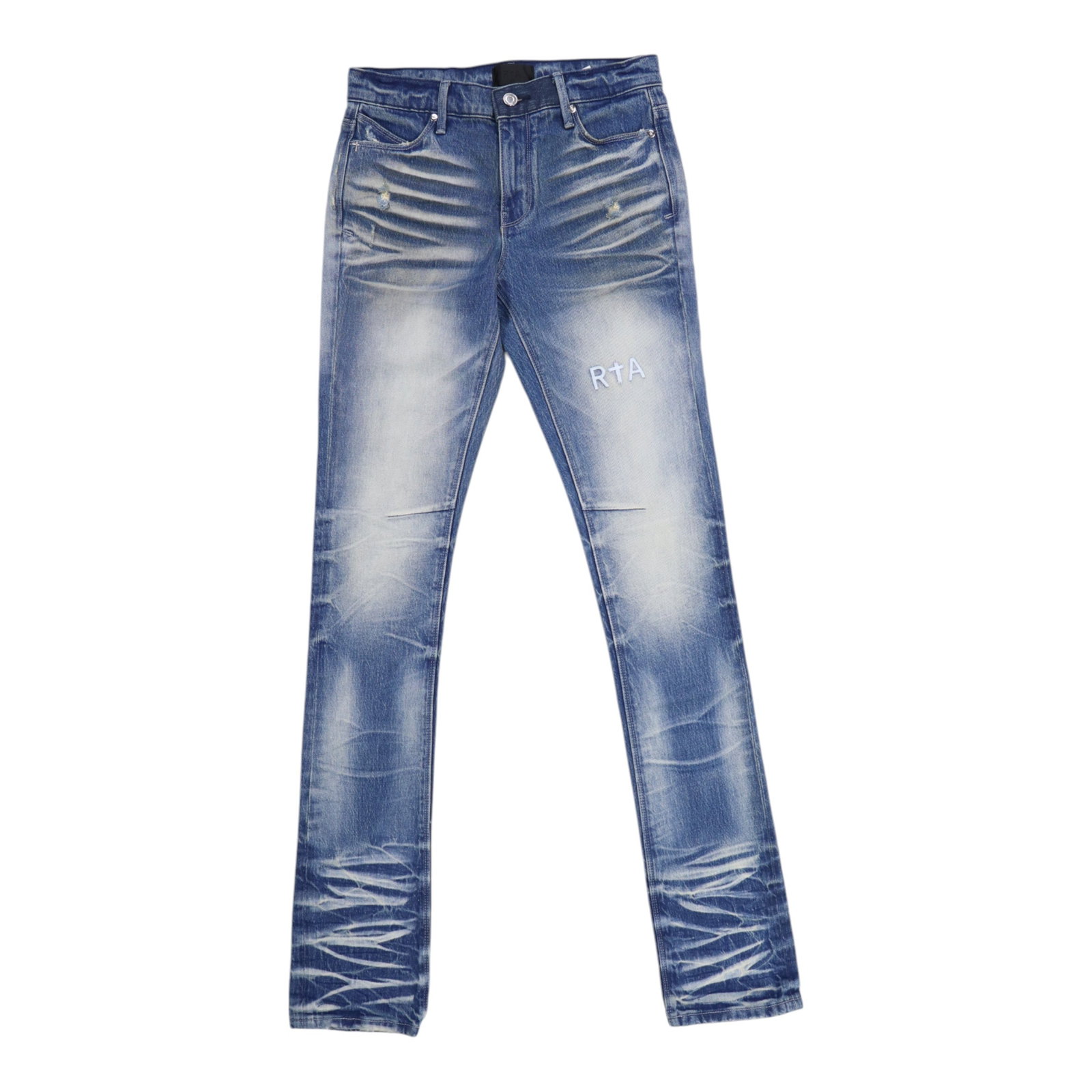 Medium Blue Olivier Stacked Jeans by RTA in Cotton Denim (1 of 1)