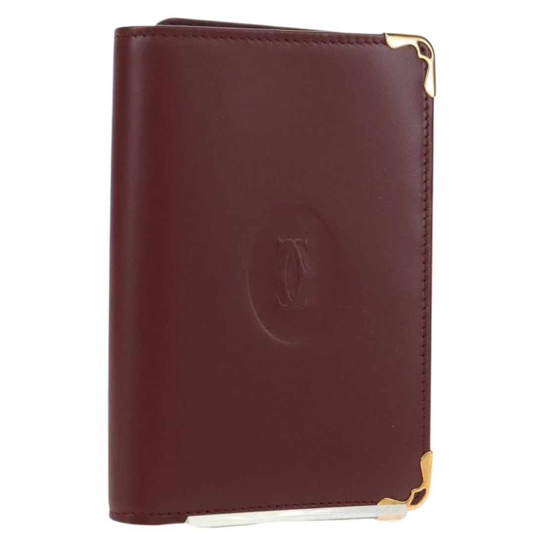 Cartier Must Line leather trifold wallet Bordeaux with box (1 of 18)