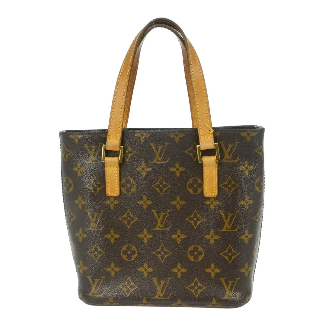 Louis Vuitton Vavin PM Monogram Canvas Tote Bag M51172: Louis Vuitton Vavin PM Monogram Canvas Tote Bag M51172 Vintage Louis Vuitton Vavin PM tote handbag in brown monogram canvas with leather trim and double handles. This medium tote features gold-plated 