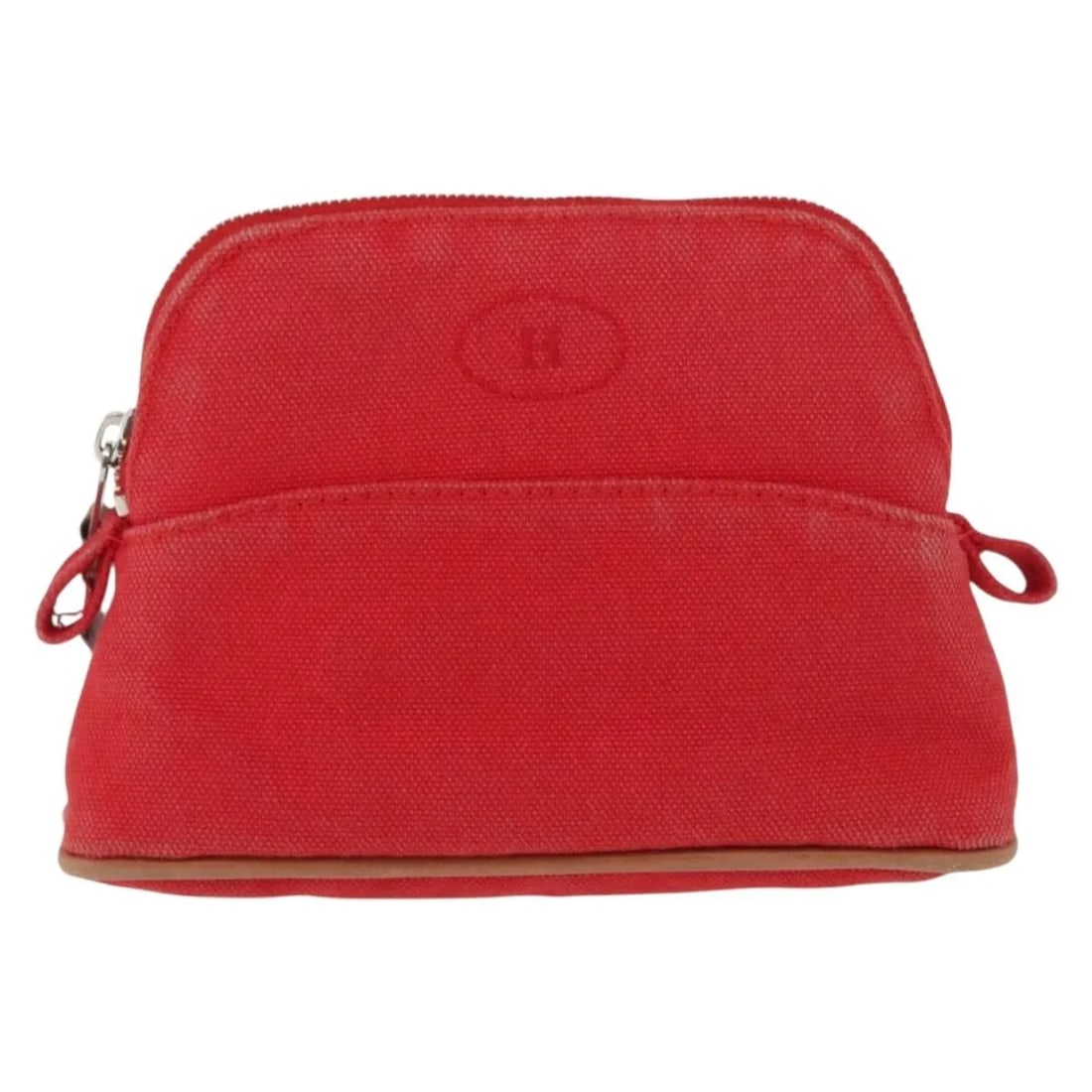 Red Canvas Pouch Hermes Bolide Travel 15cm x 10cm x 4cm (1 of 16)