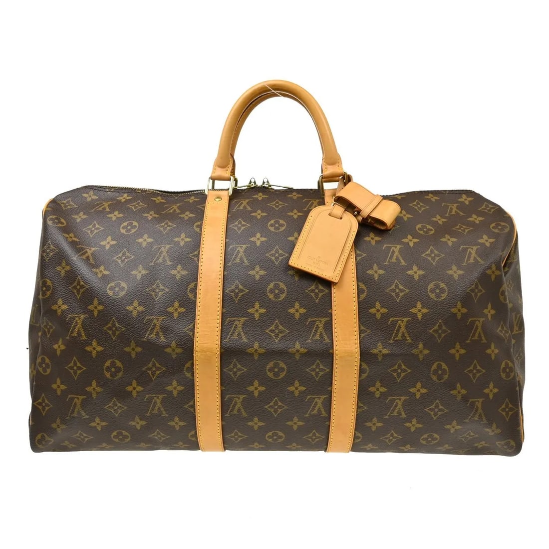 Louis Vuitton Keepall Brown Monogram Canvas Travel Bag: Louis Vuitton Keepall Brown Monogram Canvas Travel Bag Louis Vuitton Keepall in brown monogram canvas with leather trim. This unisex travel bag is made in France and is presented in good condition, sh