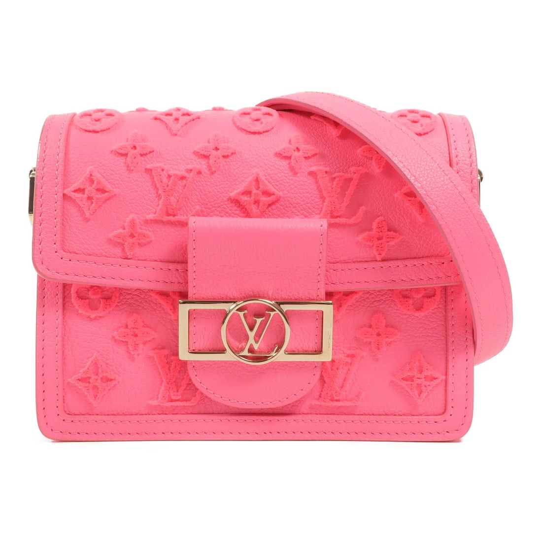 Louis Vuitton Mini Dauphine Shoulder Bag M20747 Pink Monogram Tufted (1 of 15)