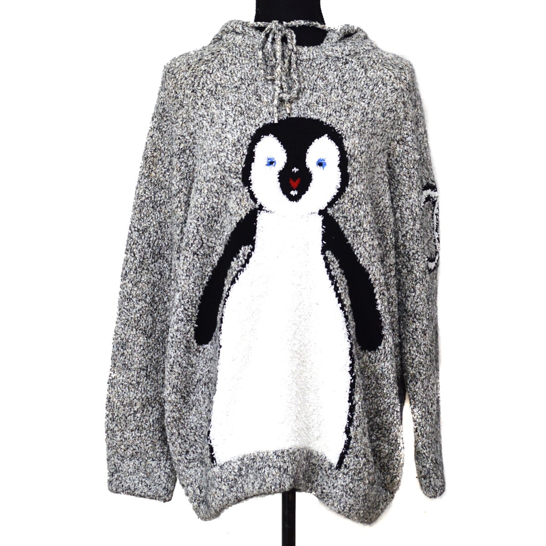 Vintage CHANEL Gray Knee Length Penguin Dress Long Sleeve (1 of 9)