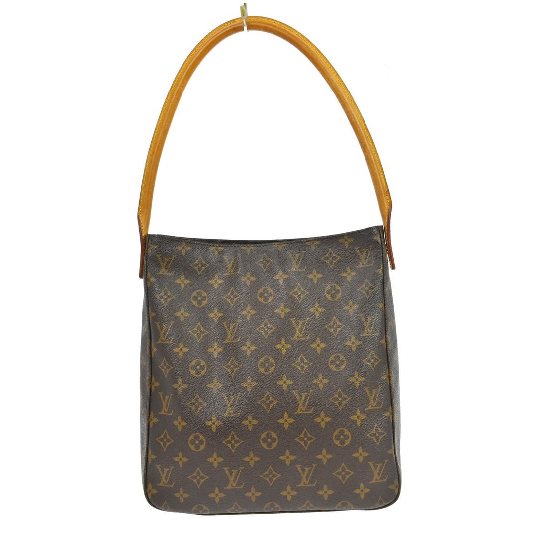 Vintage Louis Vuitton Looping GM Monogram Shoulder Bag M51145: Vintage Louis Vuitton Looping GM Monogram Shoulder Bag M51145 Vintage Louis Vuitton Looping GM shoulder bag in brown Monogram canvas with leather trim and a beige leather strap. This women's shoulder 