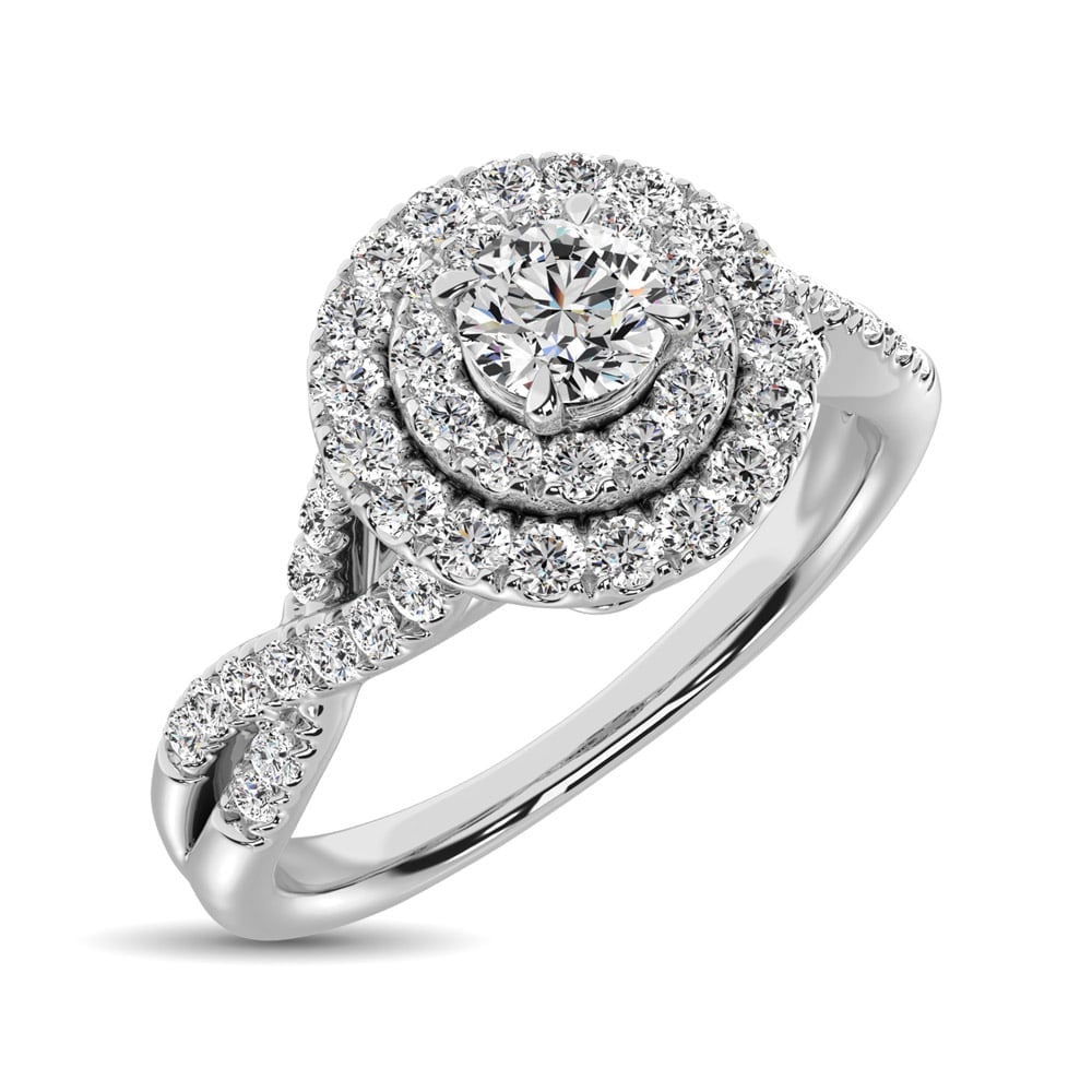 Diamond Engagement Ring 1/2 Ct.tw in 10K White Gold: Diamond Engagement Ring 1/2 Ct.tw in 10K White Gold 10k White Gold Stone Color: Gh Stone Clarity: I1 Each ring is presented in standard size 6.5. Complimentary resizing is available between sizes 510 