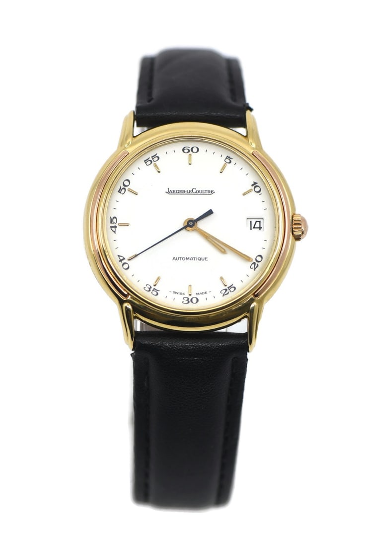 Jaeger-LeCoultre Odysseus 18K Yellow Gold Automatic Wristwatch: Jaeger-LeCoultre Odysseus 18K Yellow Gold Automatic Wristwatch This Jaeger-LeCoultre Odysseus wristwatch features a classic 34mm polished yellow gold case with a matching gold bezel. It is powered by 