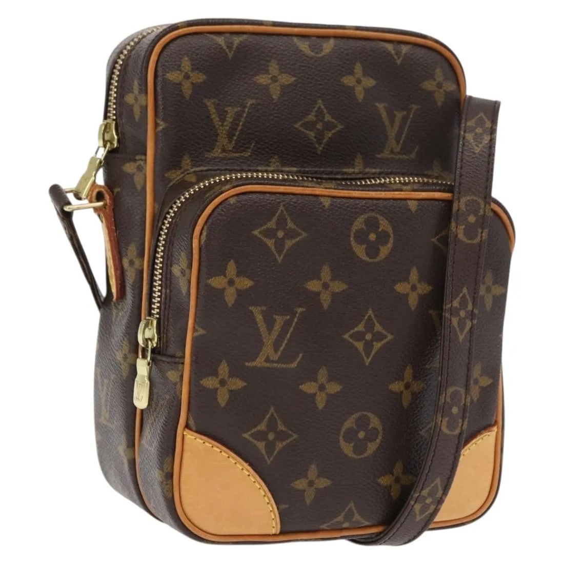 Louis Vuitton Amazone Monogram Canvas Crossbody Bag: Louis Vuitton Amazone Monogram Canvas Crossbody Bag This Louis Vuitton Amazone Bag features the iconic monogram canvas in brown, designed for unisex use. The bag is crafted in France and offers a comp