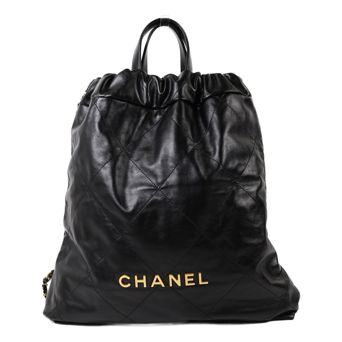 CHANEL AS3859 Chanel 22 Calfskin Backpack Black CC GHW (1 of 17)