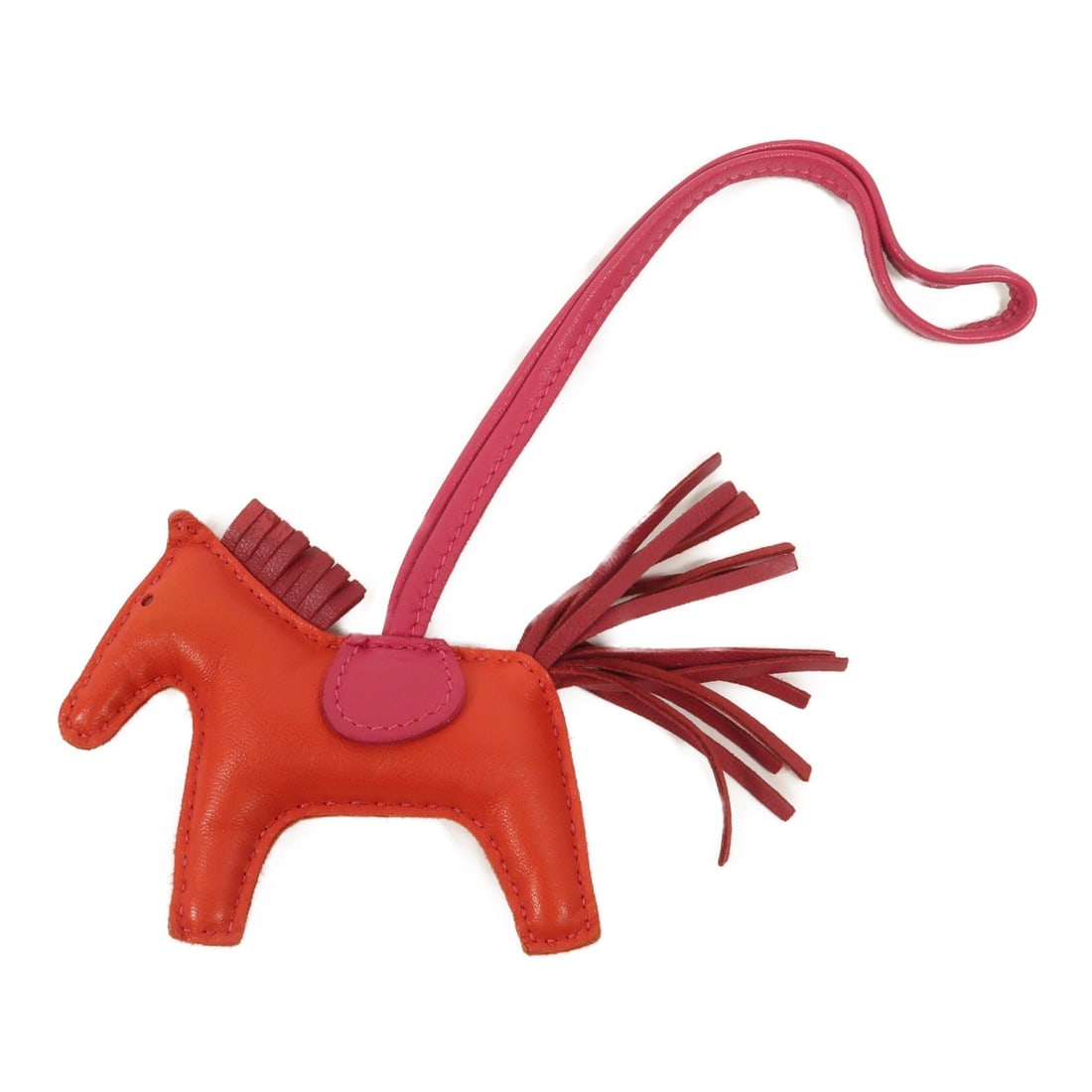 Hermes Rodeo PM Agneau Milo Bag Charm Indien Mexico Rubis (1 of 8)