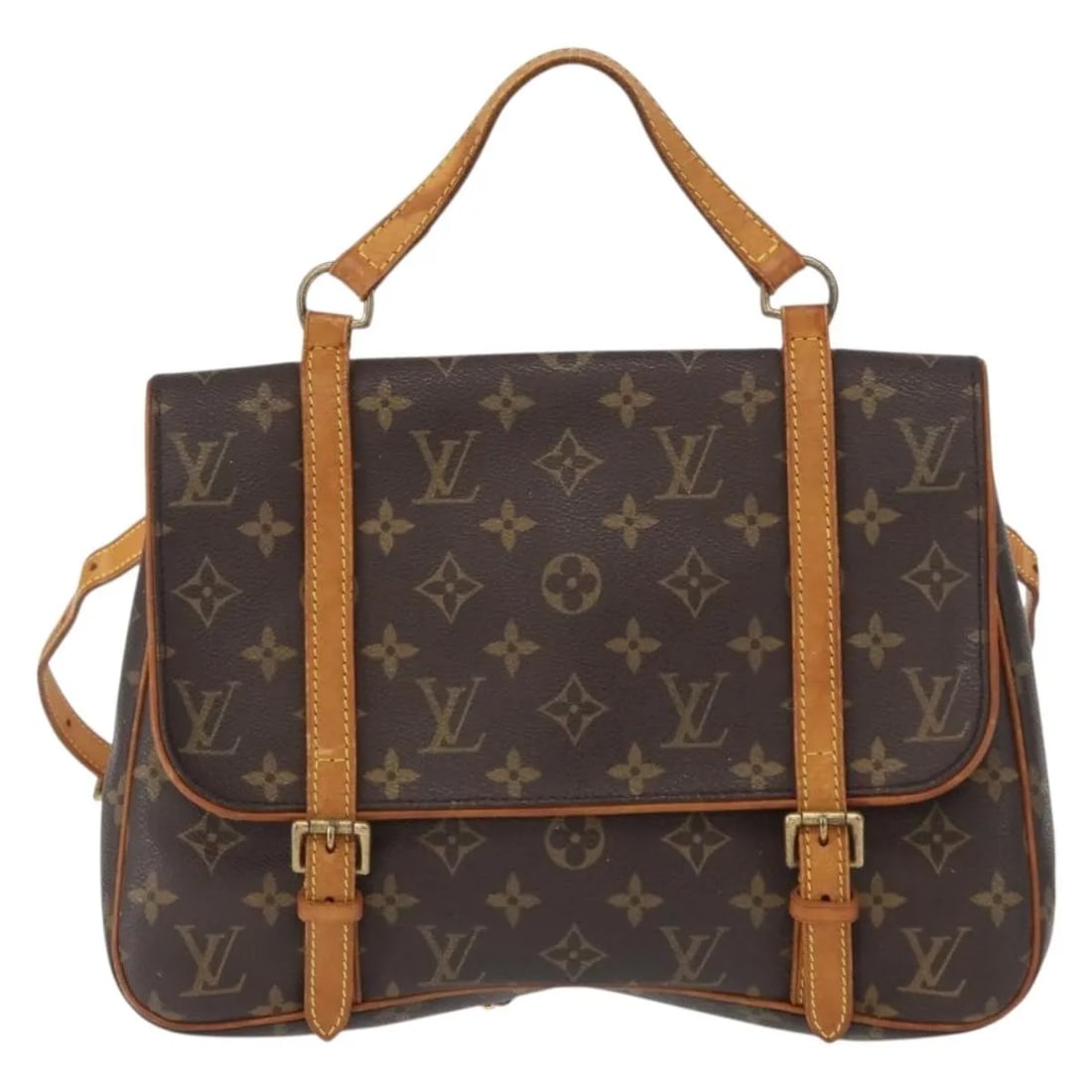 Louis Vuitton Marelle Monogram Canvas Brown Backpack France: Louis Vuitton Marelle Monogram Canvas Brown Backpack France Louis Vuitton Marelle Sac a Dos Backpack features the iconic monogram canvas in brown, designed for women. This backpack includes leather tr
