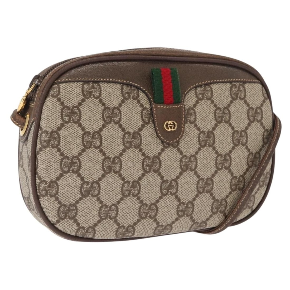Gucci GG Supreme Sherry Line Beige Gold PVC Shoulder Bag 007 58 6112 4023: Gucci GG Supreme Sherry Line Beige Gold PVC Shoulder Bag 007 58 6112 4023 This is an authentic Gucci GG Supreme Web Sherry Line shoulder bag crafted from beige and gold PVC leather with signature GG c