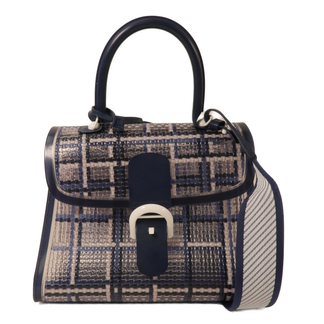 Delvaux Brillant Dreamer MM PVC 2 Way Bag Blue Navy AA0405ACQ049BLN (1 of 12)