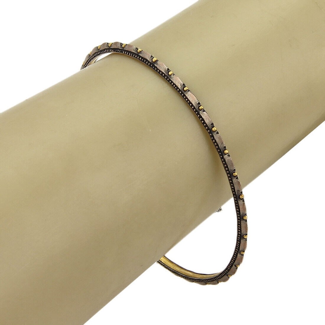 Gurhan Capitone Petals sterling silver bangle with 24k gold overlay (1 of 5)