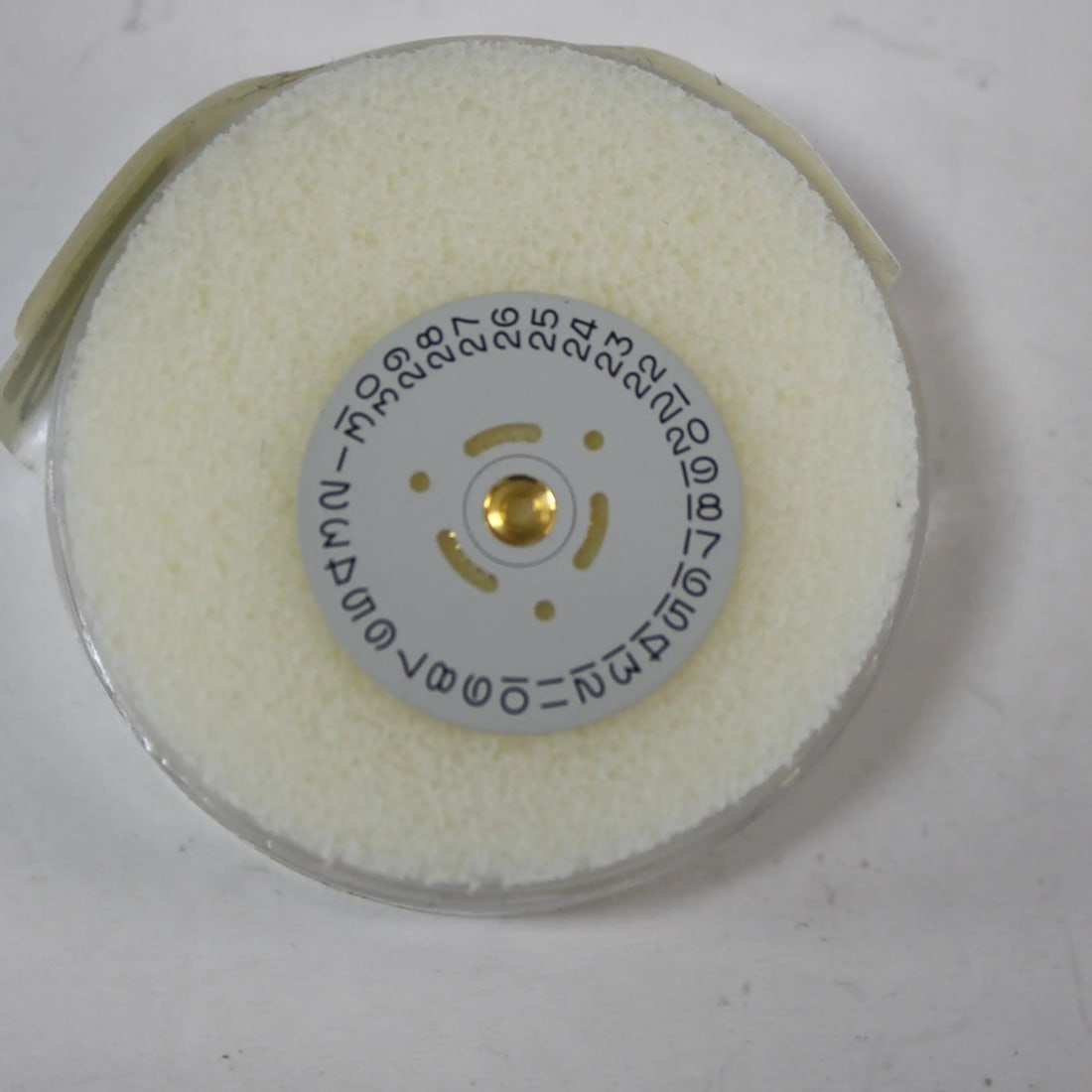 Rolex Calendar Disk Wheel Silver Gray Caliber 2030 Luxury Movement Part: Rolex Calendar Disk Wheel Silver Gray Caliber 2030 Luxury Movement Part This genuine Rolex Calendar Disk Wheel in Silver Gray is specifically designed for the Caliber 2030 movement. A luxury movement 
