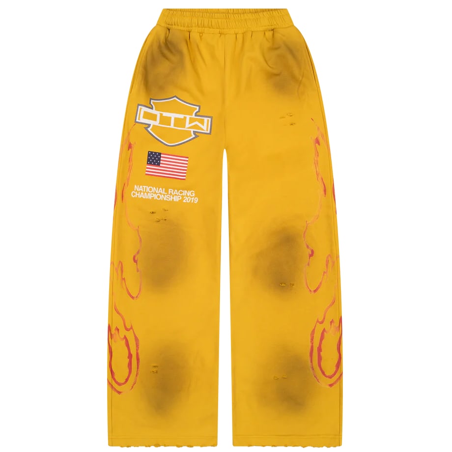 OTW Yellow Biker Panel Sweatpants XL (1 of 2)