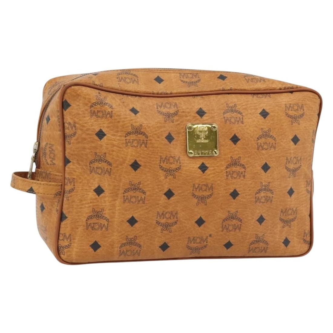 MCM Vicetos PVC Leather Clutch Purse Brown Gold Tone (1 of 18)