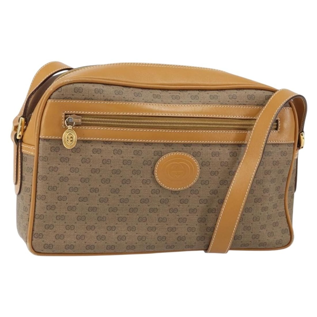 Gucci 001 56 0942 GG Supreme PVC Leather Shoulder Bag Beige Gold: Gucci 001 56 0942 GG Supreme PVC Leather Shoulder Bag Beige Gold This GUCCI GG Supreme shoulder bag is crafted in PVC leather and GG canvas with a beige and gold color combination. Made in Italy, it f