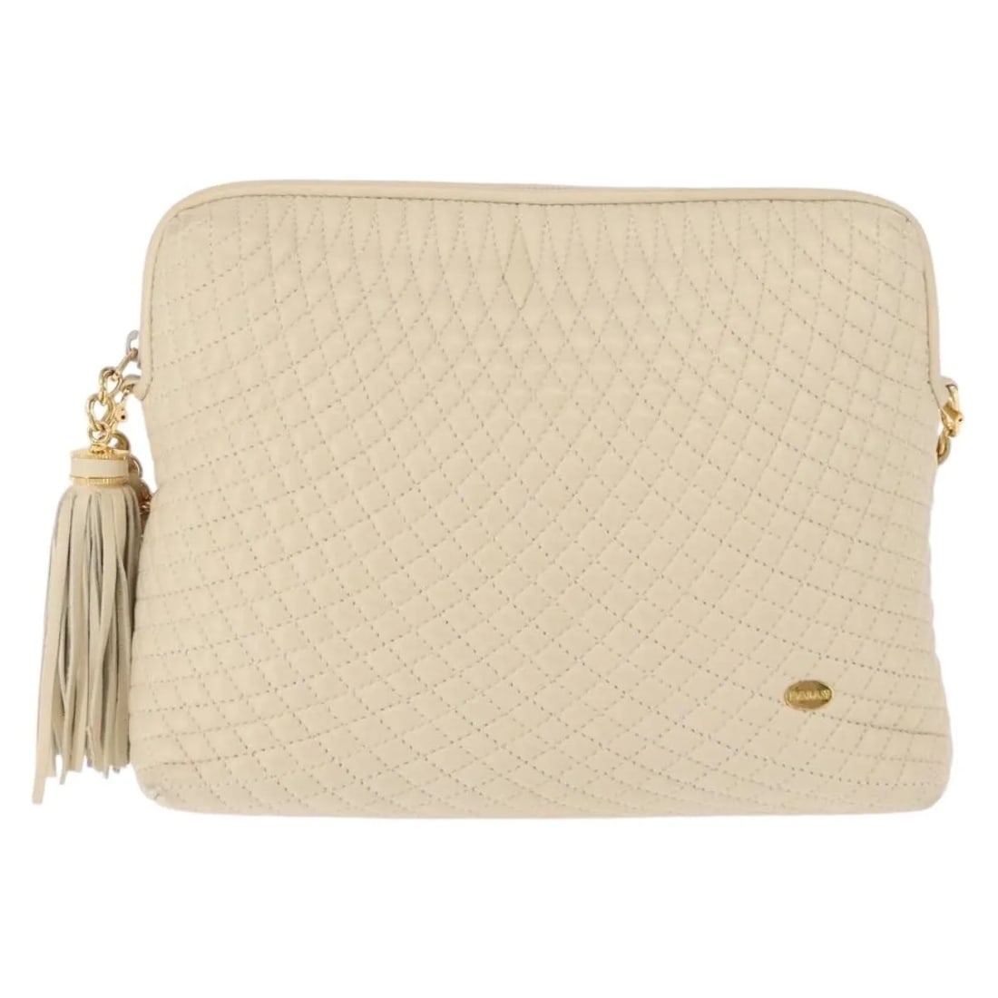 Bally Vintage Chain Shoulder Bag Beige Quilted Leather: Bally Vintage Chain Shoulder Bag Beige Quilted Leather This Bally vintage chain shoulder bag for women features quilted beige leather with a chain shoulder strap. It is a pre-owned item in good condit