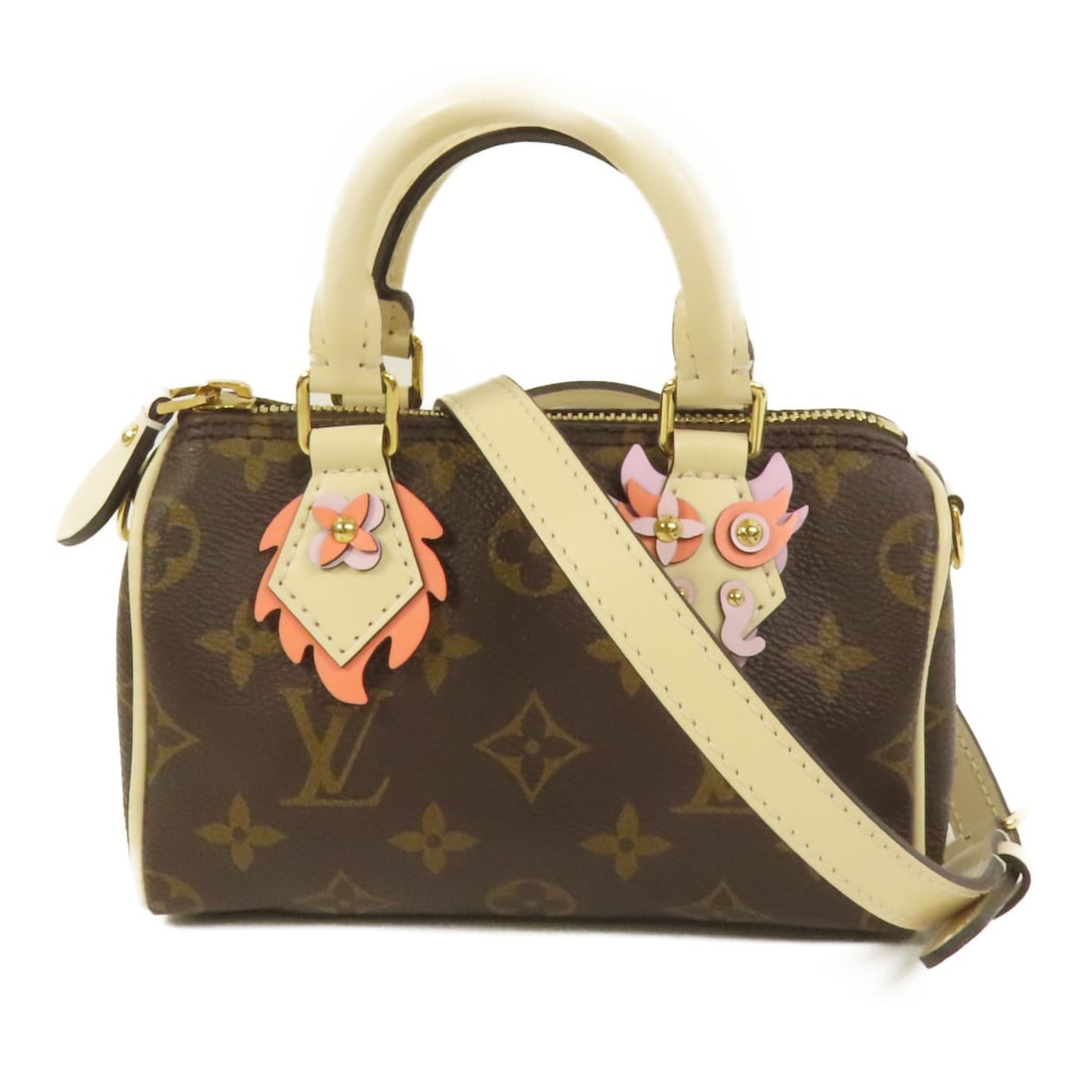 Louis Vuitton Speedy Nano Monogram 2 Way Shoulder Bag M46878: Louis Vuitton Speedy Nano Monogram 2 Way Shoulder Bag M46878 Louis Vuitton Speedy Nano 2way shoulder bag, model M46878, in brown Monogram and PVC coated canvas. It features a shoulder strap and fasten