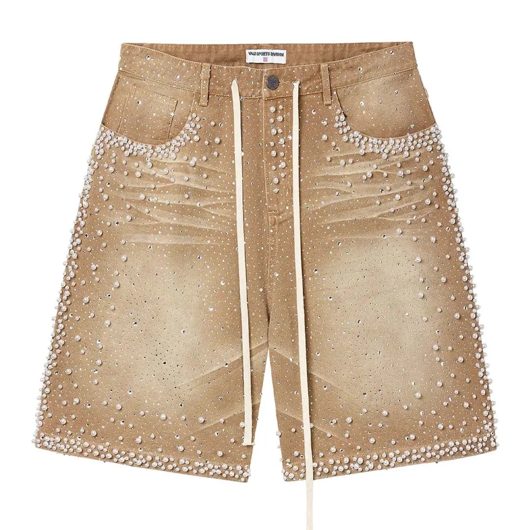 Sandstorm Tan Denim Jorts by Vale Size 32 Relaxed Fit: Sandstorm Tan Denim Jorts by Vale Size 32 Relaxed Fit The Vale Sandstorm Tan Jorts offer a contemporary update to a streetwear staple. Featuring a relaxed fit and constructed from durable, high-qualit