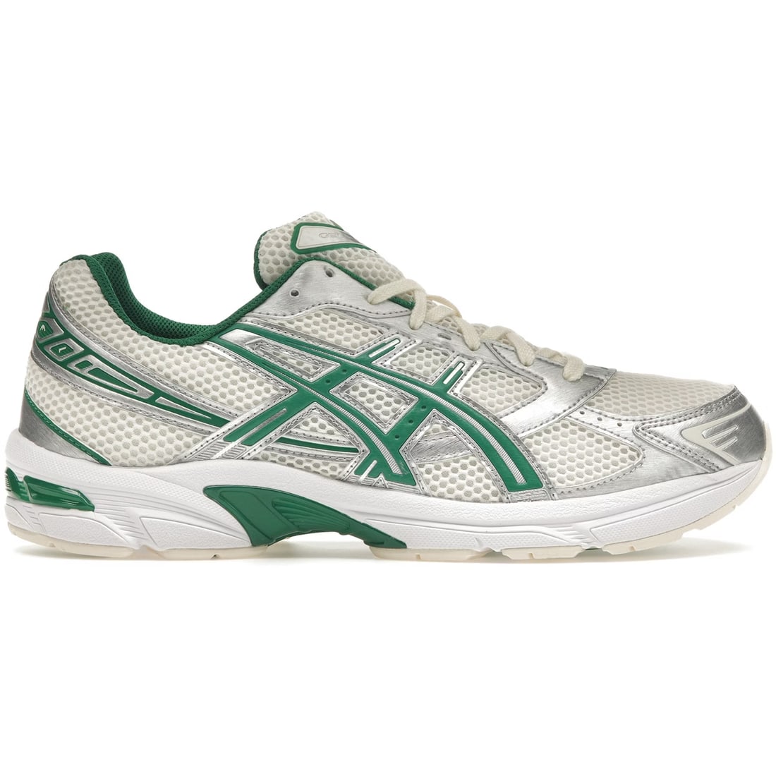 ASICS GEL-1130 Cream Kale Sneaker Size 9 M 10.5 W: ASICS GEL-1130 Cream Kale Sneaker Size 9 M 10.5 W The ASICS GEL-1130 Cream Kale sneaker updates a classic running silhouette with a modern colorway. This shoe features a breathable mesh upper with smo