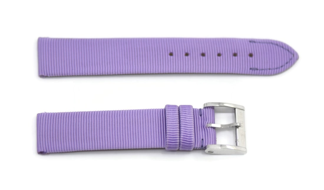 Authentic Bedat & Co Purple Leather 16mm Wristwatch Band: Authentic Bedat & Co Purple Leather 16mm Wristwatch Band Enhance your timepiece with this authentic Bedat & Co. wristwatch band, featuring a striking purple leather design. The band has a width of 16 