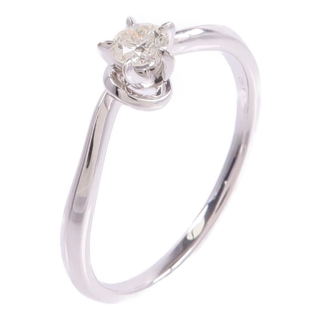 18K White Gold Diamond Ring Size 10.25 0.240ct (1 of 9)