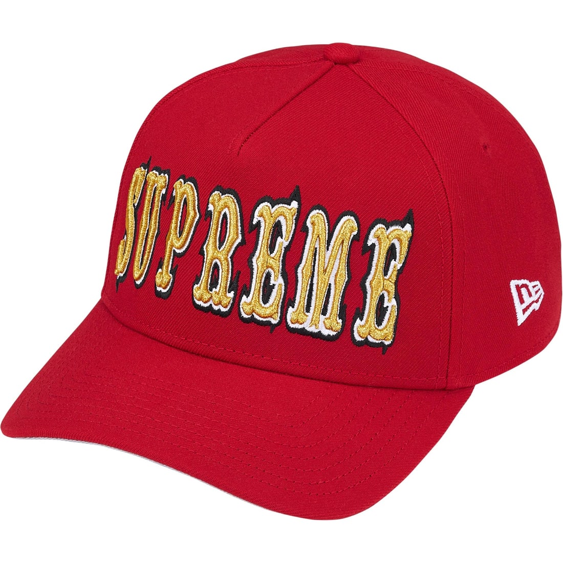 Supreme Gothic Outline Red Adjustable New Era Cap (1 of 2)