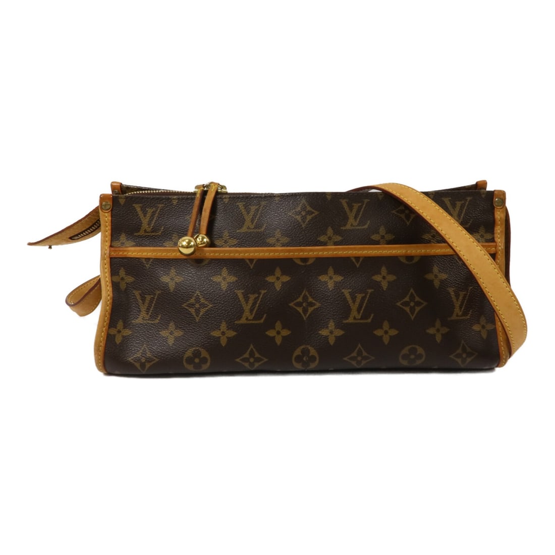 Louis Vuitton Popincourt Long Monogram Shoulder Bag M40008 Brown: Louis Vuitton Popincourt Long Monogram Shoulder Bag M40008 Brown Louis Vuitton Popincourt Long shoulder bag in brown Monogram and PVC coated canvas. The bag is identified as model M40008 and is descri