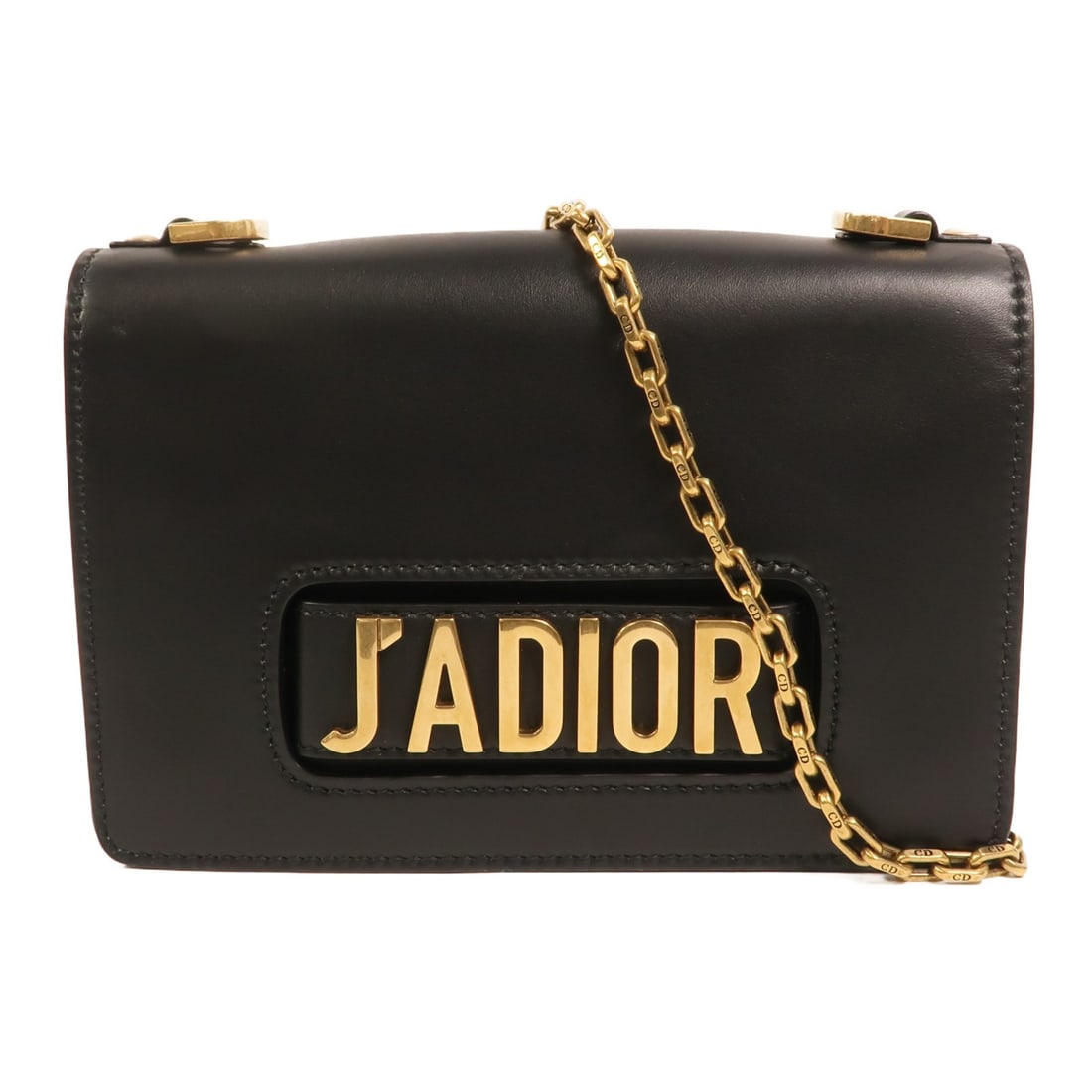 Dior J'adior CD Shoulder Bag Black Calfskin Gold Tone Hardware: Dior J'adior CD Shoulder Bag Black Calfskin Gold Tone Hardware A Christian Dior J'adior chain shoulder bag in black calfskin leather with a black frame color. Designed for women, this regular-size sho