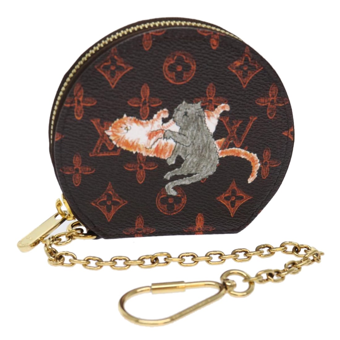 Louis Vuitton M63886 Catgram Micro Chapeau Coin Purse Monogram Canvas: Louis Vuitton M63886 Catgram Micro Chapeau Coin Purse Monogram Canvas Louis Vuitton coin purse in Monogram Canvas with a Monogram colorway. This compact piece measures approximately 4.3 x 3.7 x 1.0 in