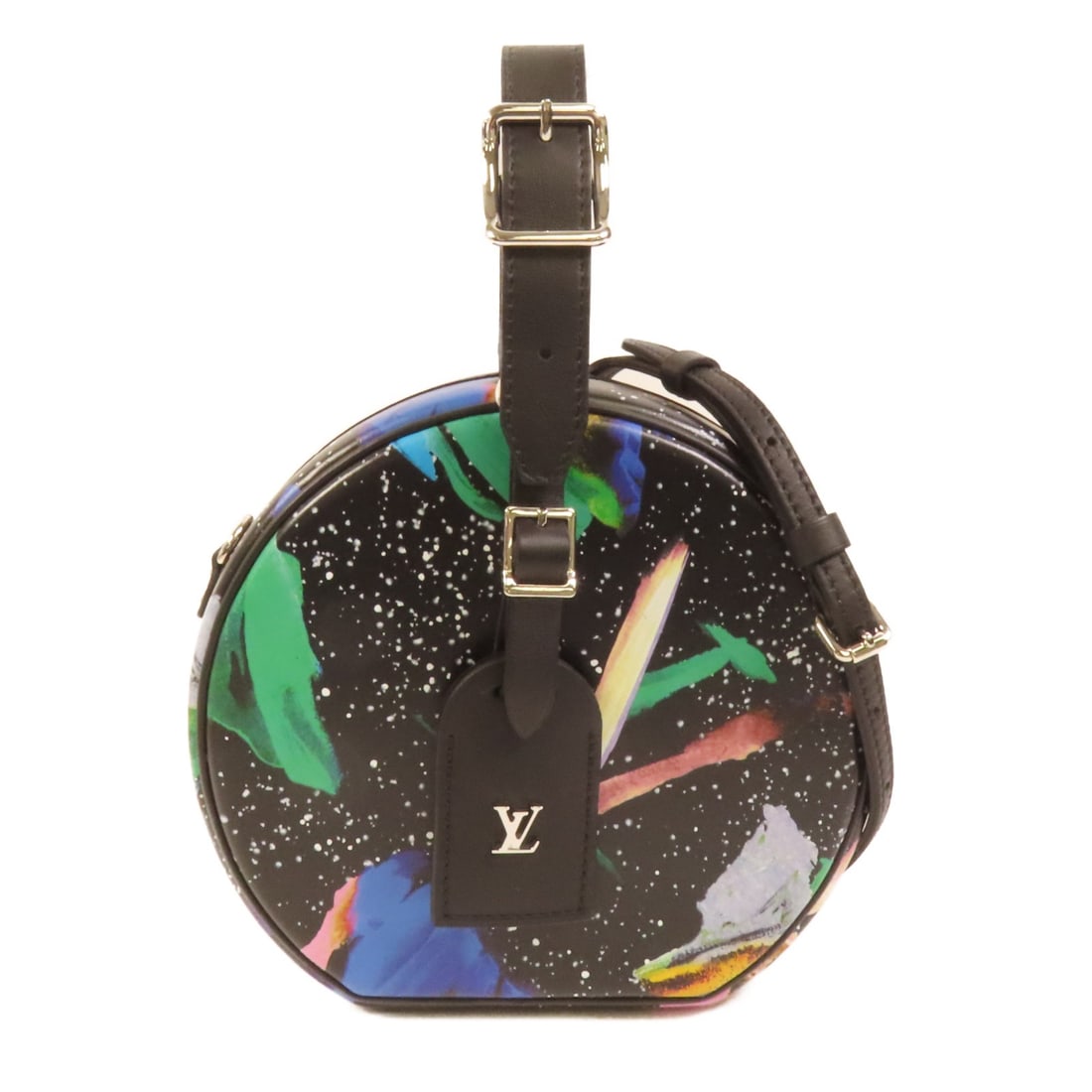 Louis Vuitton Petite Boite Chapeau 2way Shoulder Bag M53798 Black Calfskin: Louis Vuitton Petite Boite Chapeau 2way Shoulder Bag M53798 Black Calfskin Louis Vuitton Petite Boite Chapeau shoulder bag in black calfskin leather, model M53798. This 2-way shoulder bag is designed 
