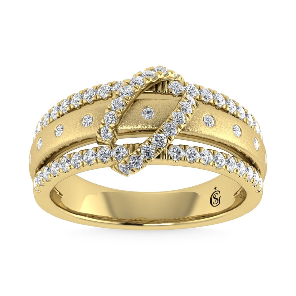 14K Two Tone 1/4 Ct.Tw. Diamond Mens Fashion Ring (1 of 4)