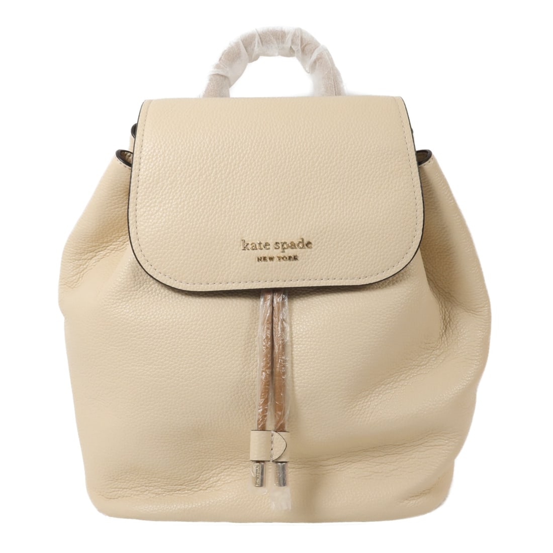 Kate Spade K5492 White Calfskin Rucksack Backpack: Kate Spade K5492 White Calfskin Rucksack Backpack A Kate Spade GHW rucksack, model K5492, made from calfskin (cowhide) leather in white. It features a magnetic pocket, three open interior pockets, and