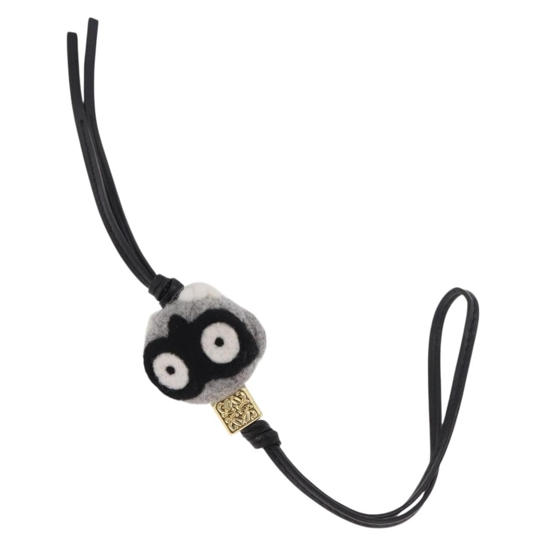 LOEWE Owl Wool Bag Charm Key Holder Gray Spain: LOEWE Owl Wool Bag Charm Key Holder Gray Spain A LOEWE bag charm key holder in gray wool, designed as an owl bag charm. Made in Spain, it comes with the item box. The piece is ranked AB and described 