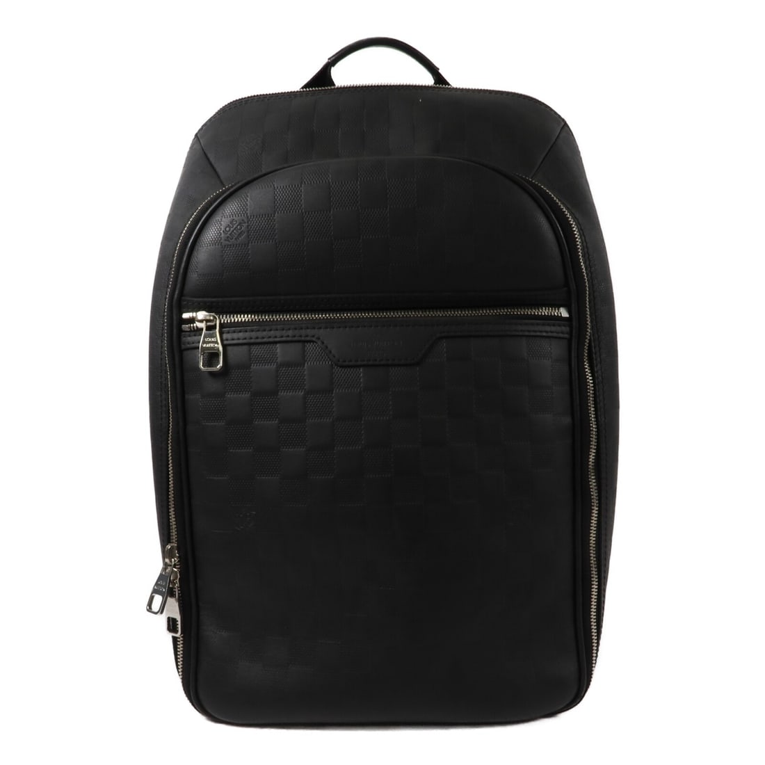 Louis Vuitton Michael NV2 Backpack N45287 Damier Infini Black: Louis Vuitton Michael NV2 Backpack N45287 Damier Infini Black A Louis Vuitton Michael backpack NV2 rucksack in Damier Infini Black. It is made from PVC coated canvas and features a black-on-black colo