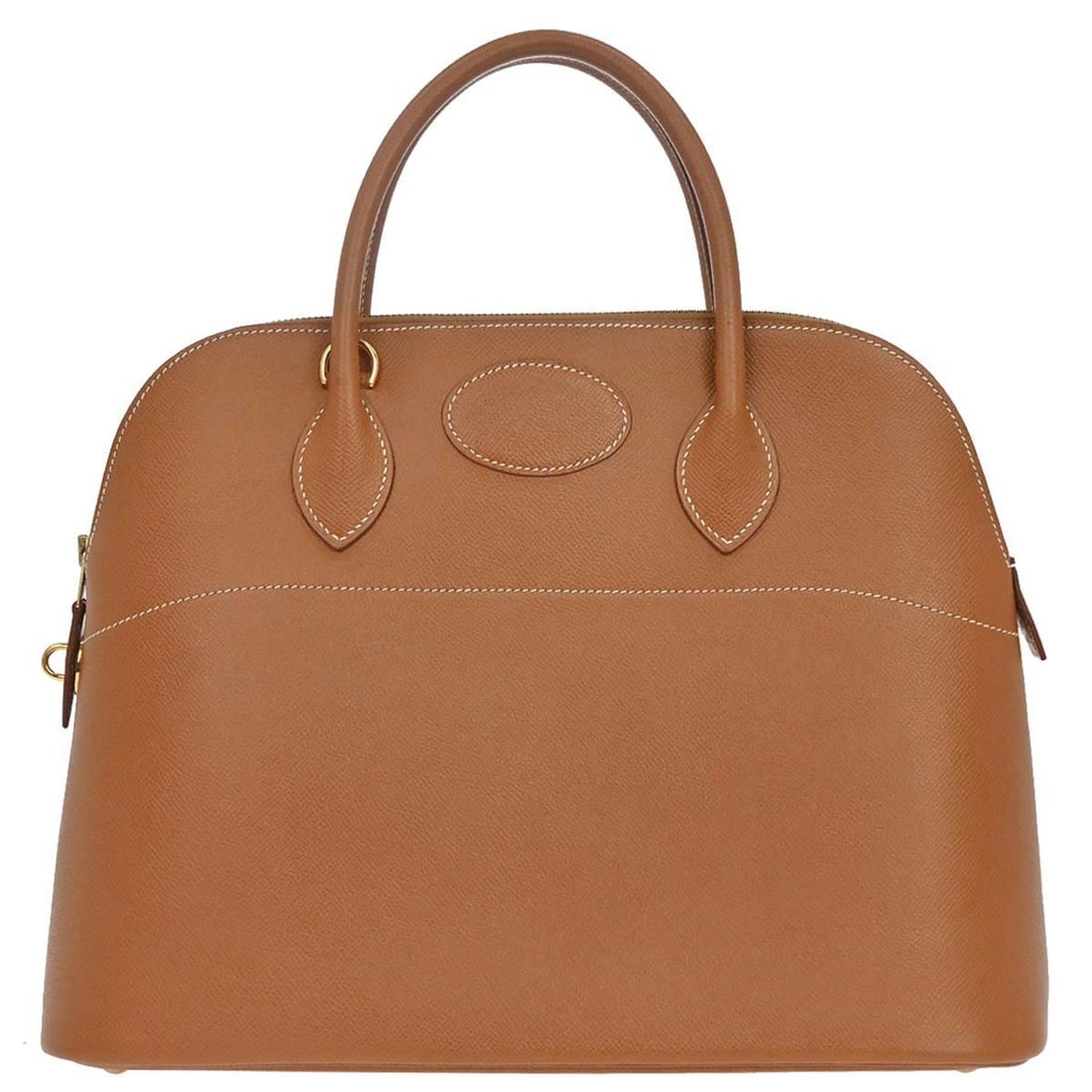 Hermes Bolide 35 Gold Courchevel Leather Top Handle Bag: Hermes Bolide 35 Gold Courchevel Leather Top Handle Bag Hermes Bolide 35 handbag in gold Courchevel leather, made in France. This top handle bag features double handles, a zip closure, one inner pocke