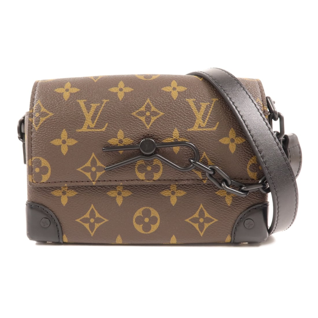 Louis Vuitton M83613 Steamer Shoulder Bag Monogram Brown Black: Louis Vuitton M83613 Steamer Shoulder Bag Monogram Brown Black Louis Vuitton LV Steamer Shoulder Bag M83613 in brown and black monogram PVC coated canvas. This shoulder bag features a magnetic pocket 