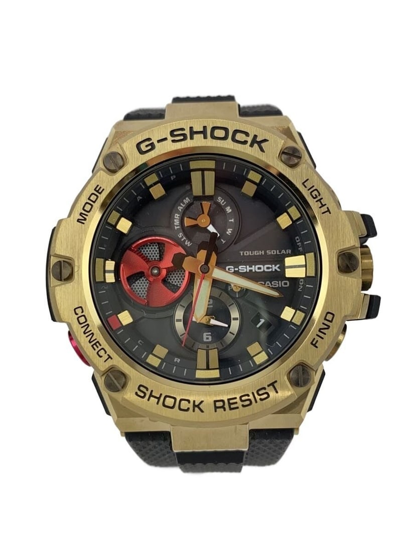CASIO G-STEEL GST-B100RH-1AJR Solar Bluetooth Wristwatch: CASIO G-STEEL GST-B100RH-1AJR Solar Bluetooth Wristwatch This Casio G-SHOCK GST-B100RH-1AJR G-STEEL is a men's solar-powered wristwatch featuring Bluetooth connectivity. Made in Japan, it comes in a s