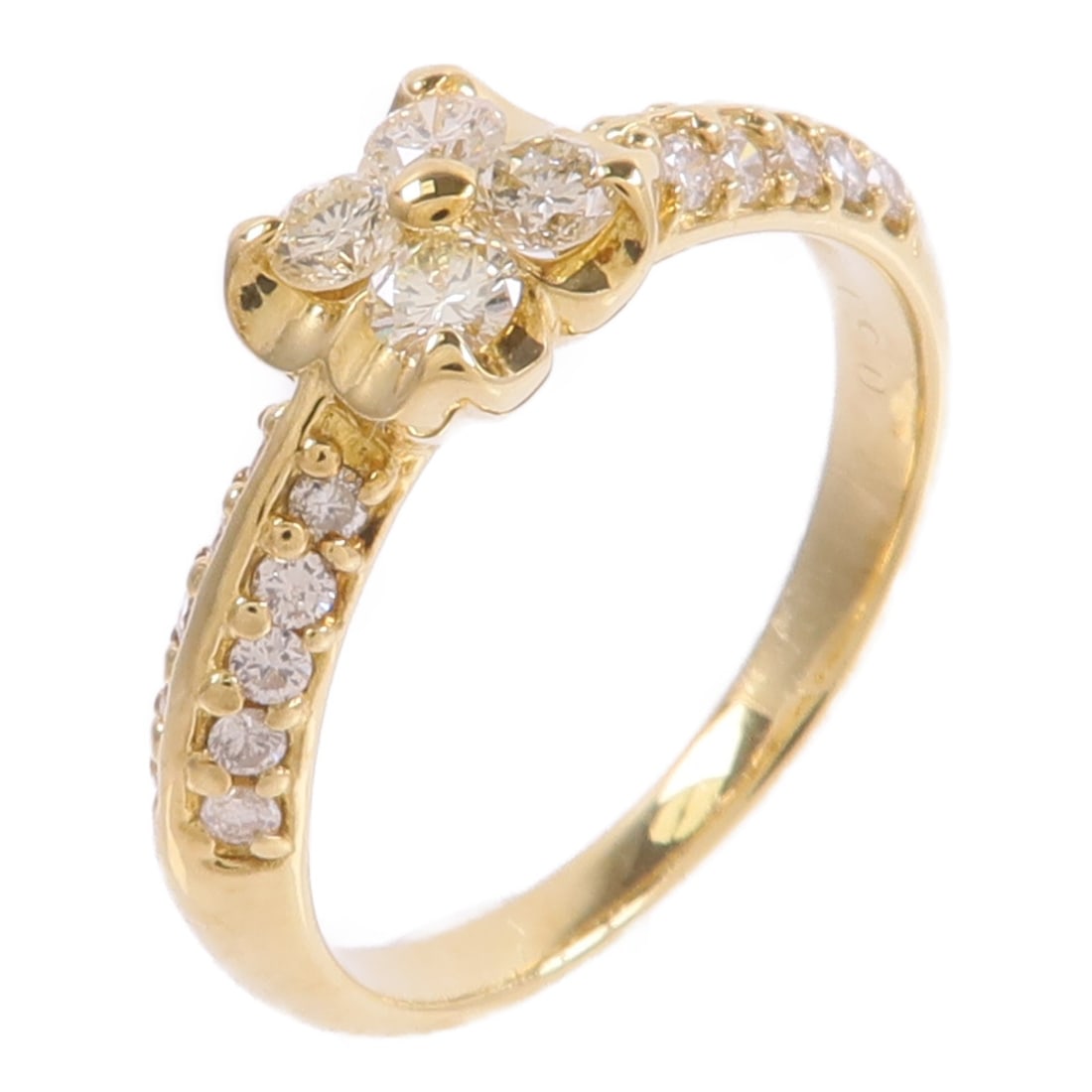 18K Yellow Gold 0.50ct Diamond Ring Size 5.25 (1 of 9)