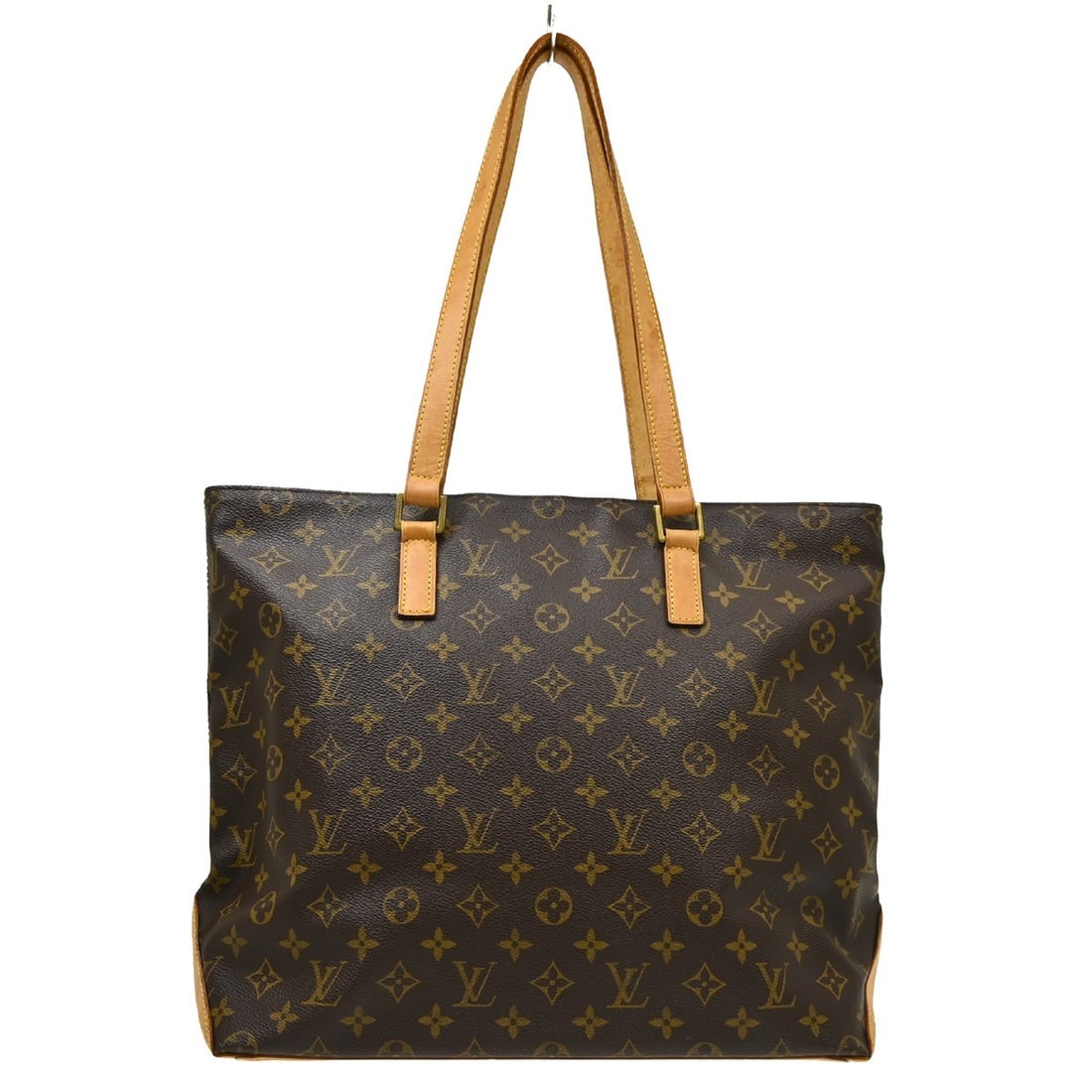 Louis Vuitton Cabas Mezzo Monogram Canvas Tote M51151: Louis Vuitton Cabas Mezzo Monogram Canvas Tote M51151 Vintage Louis Vuitton Cabas Mezzo tote bag in brown Monogram canvas with leather trim and double handles. This zip-top tote features a brown canva