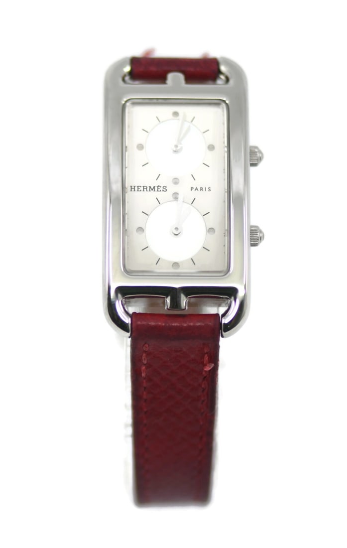 Hermes Cape Cod Double Tour Silver Dial Leather Strap Watch CC3.210 (1 of 5)