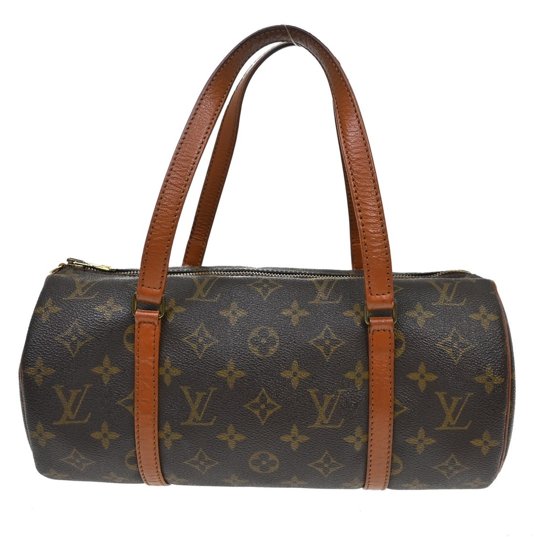 Louis Vuitton Papillon 30 Monogram Canvas Zip Handbag M31365: Louis Vuitton Papillon 30 Monogram Canvas Zip Handbag M31365 Vintage Louis Vuitton Papillon 30 handbag in brown monogram canvas with leather trim and double handles. This zip-top handbag is made in Fr