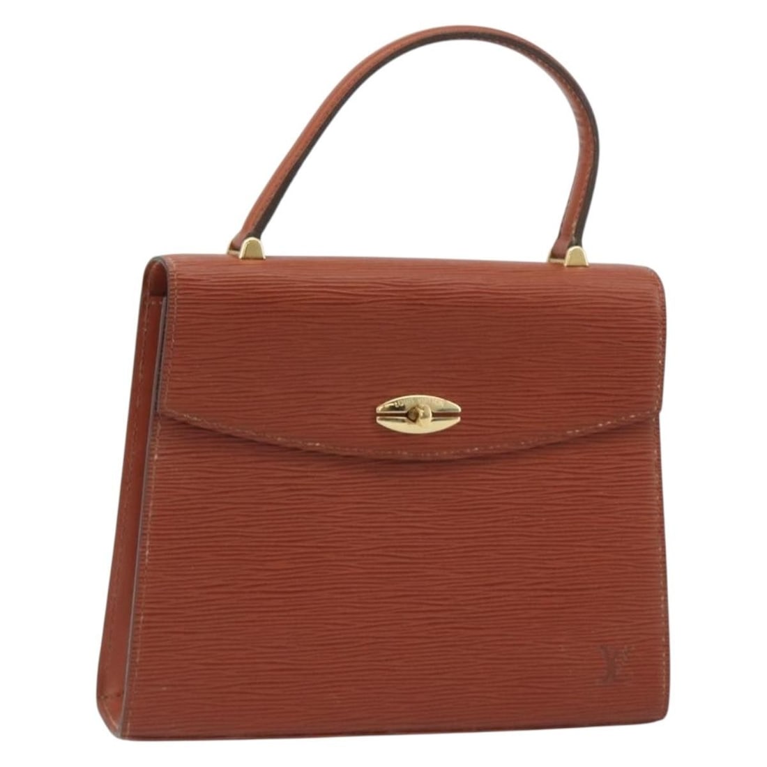 Louis Vuitton M52373 Malesherbes Brown Epi Leather Handbag: Louis Vuitton M52373 Malesherbes Brown Epi Leather Handbag Louis Vuitton Epi Malesherbes hand bag in brown Epi leather, made in France. The bag is a women's style with a structured silhouette and a ha