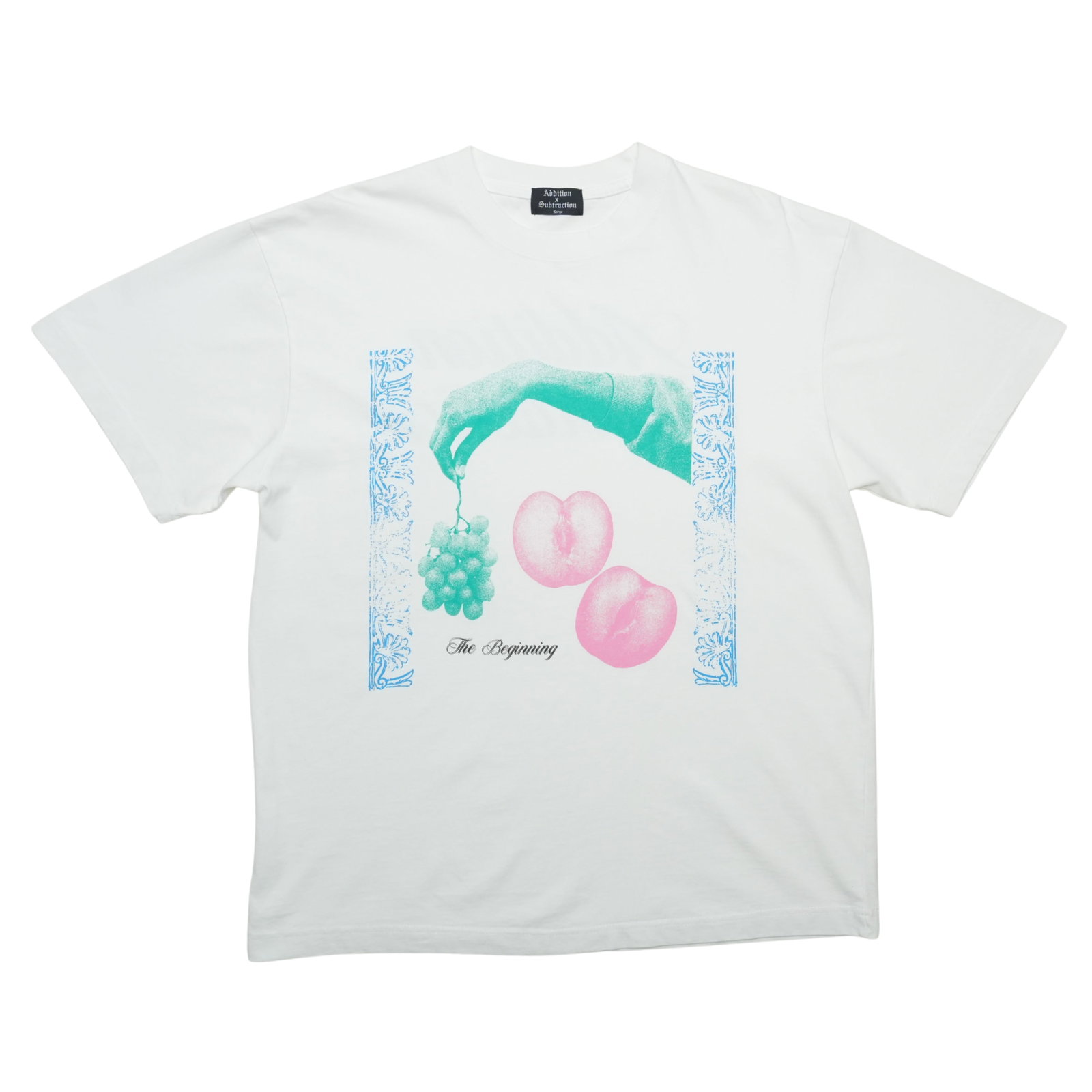 Addition x Subtraction White Graphic Tee The Beginning Large (1 of 2)