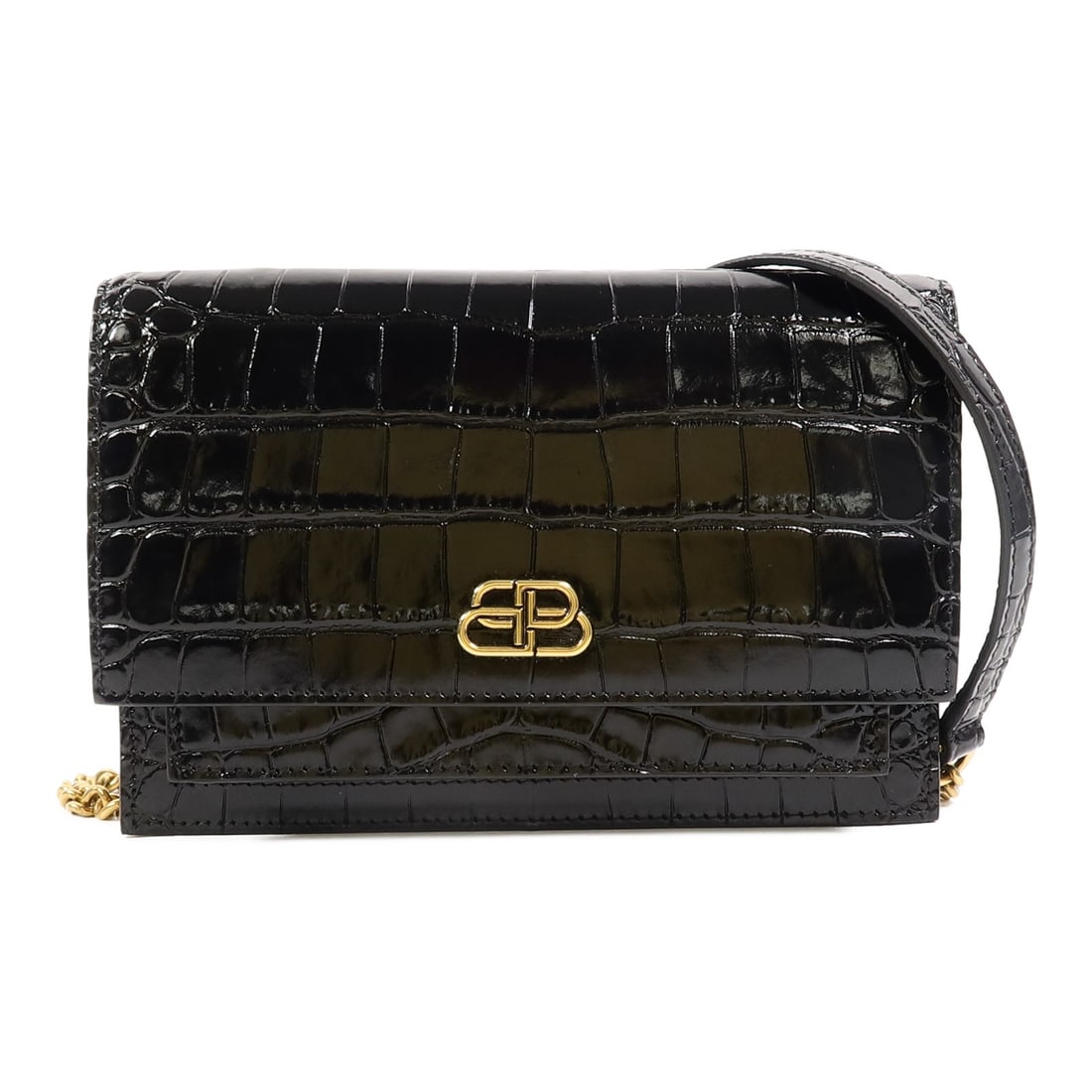 Balenciaga 614785 calfskin shoulder bag black with chain GHW: Balenciaga 614785 calfskin shoulder bag black with chain GHW Balenciaga GHW Chain Shoulder Bag, model 614785, made from black calfskin (cowhide) leather. This women's shoulder bag features a black fra