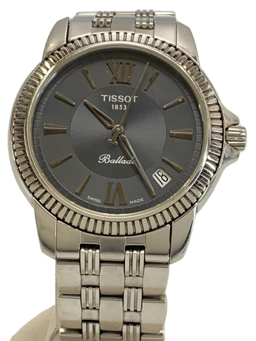 Ballade TISSOT black men's wristwatch: Ballade TISSOT black men's wristwatch This TISSOT Ballade men's wristwatch is a Swiss-made timepiece, designed for style and reliability. It features a black case and dial, with a band width of 2.8 cm