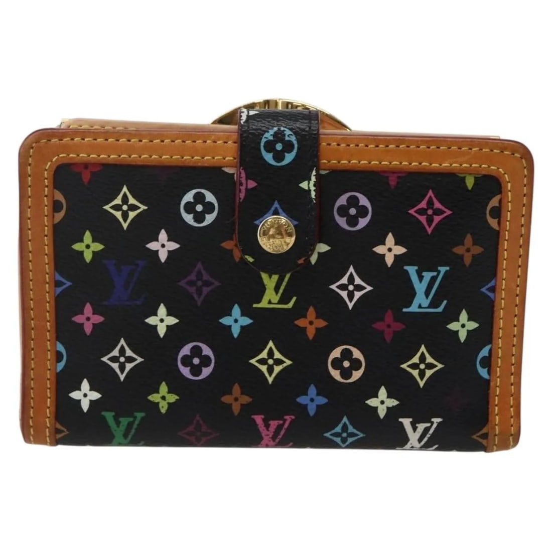 Monogram Canvas Portefeuille Viennois Wallet by Louis Vuitton: Monogram Canvas Portefeuille Viennois Wallet by Louis Vuitton The Louis Vuitton Portefeuille Viennois is a women's wallet crafted from multicolored monogram canvas. Designed with a classic button clas