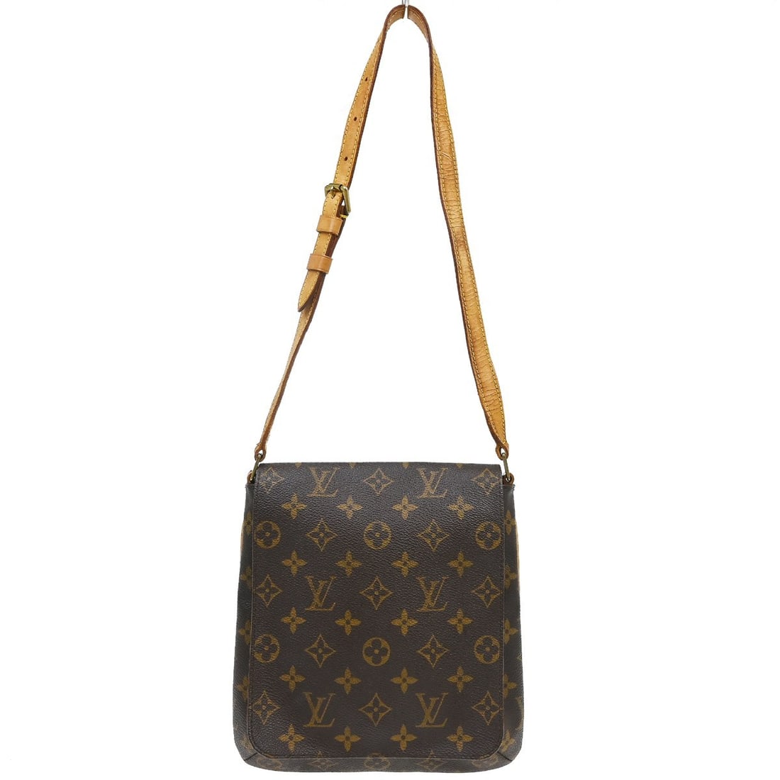 Louis Vuitton Musette Salsa Monogram Shoulder Bag M51258 Brown: Louis Vuitton Musette Salsa Monogram Shoulder Bag M51258 Brown Vintage Louis Vuitton Musette Salsa short shoulder bag in Monogram canvas and leather, made in Spain. It features a flap magnetic closure